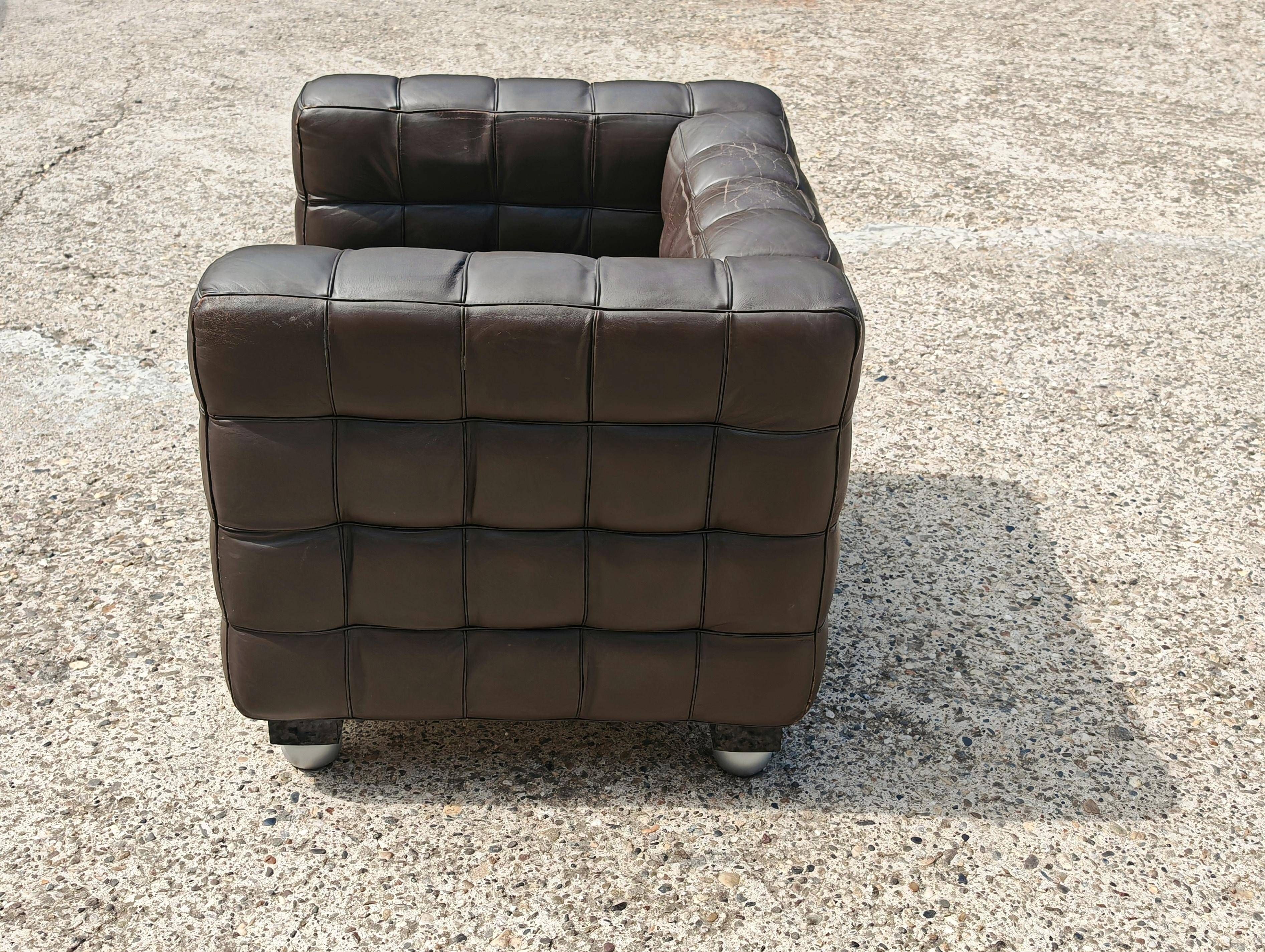 Fauteuil Vienna Secession Kubus par Josef Hoffmann, fabriqué par Wittmann