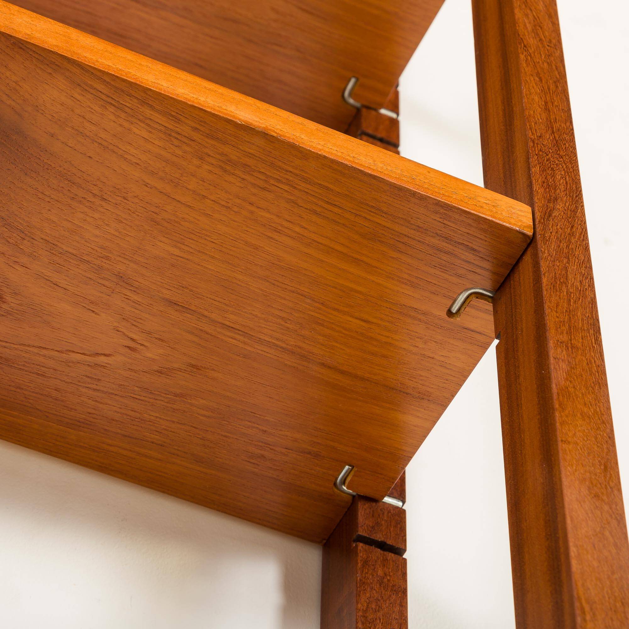 Scandinavian free standing teak wall unit, Norway 1960s.