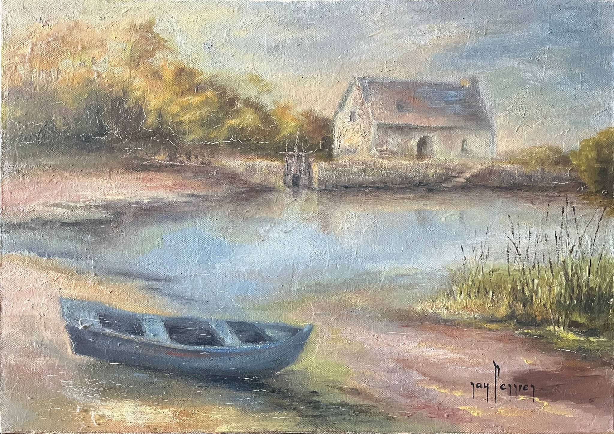 Tableau "Moulin à mer" BretagneA. Perriez (?) HST