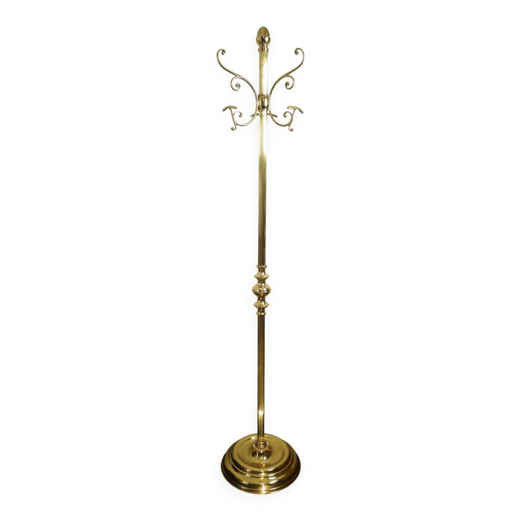 Art Deco brass coat rack from the 20th century.