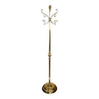 20th century Art Deco brass coat rack