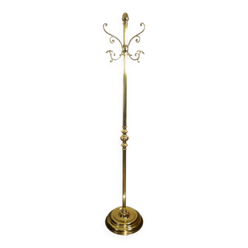 Art Deco brass coat rack from the 20th century.