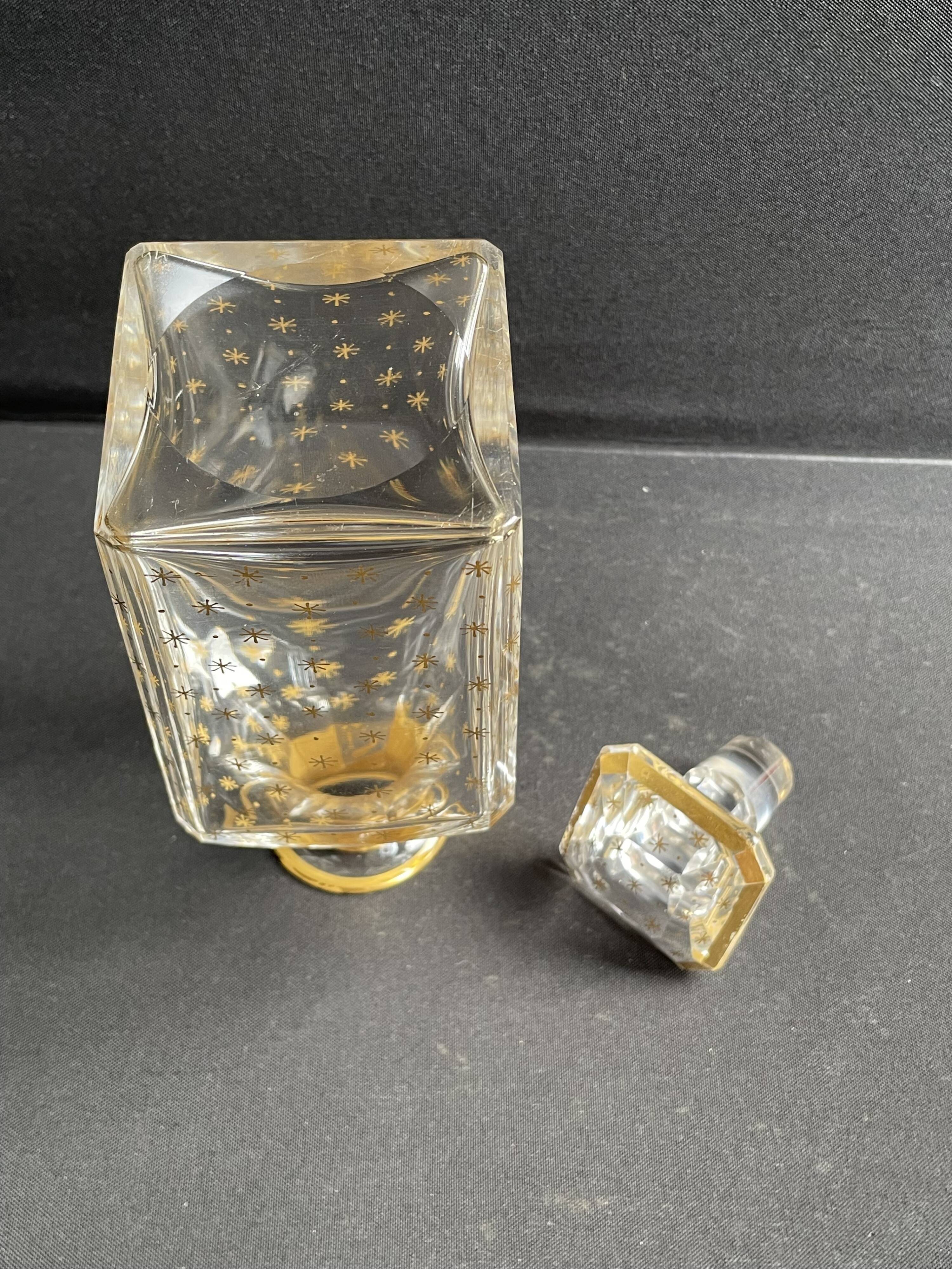 3345 – Baccarat Perfection Golden Decanter – 19th century