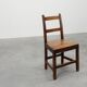 Antique oak late 19th century oak side chair, Belgium