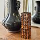 Vintage Orange Square Vase Fat Lava by Scheurich Keramik 423