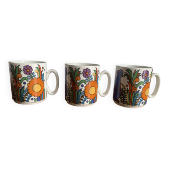 Mugs Set of 3, Villeroy and Boch Acapulco, 1970s