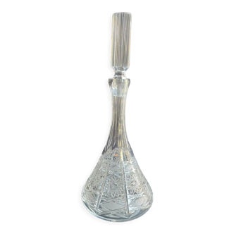 Blown and cut crystal decanter