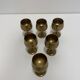 6 Brass Wine Table Goblets Cup Decorative Hollywood Regency Vintage 1960s