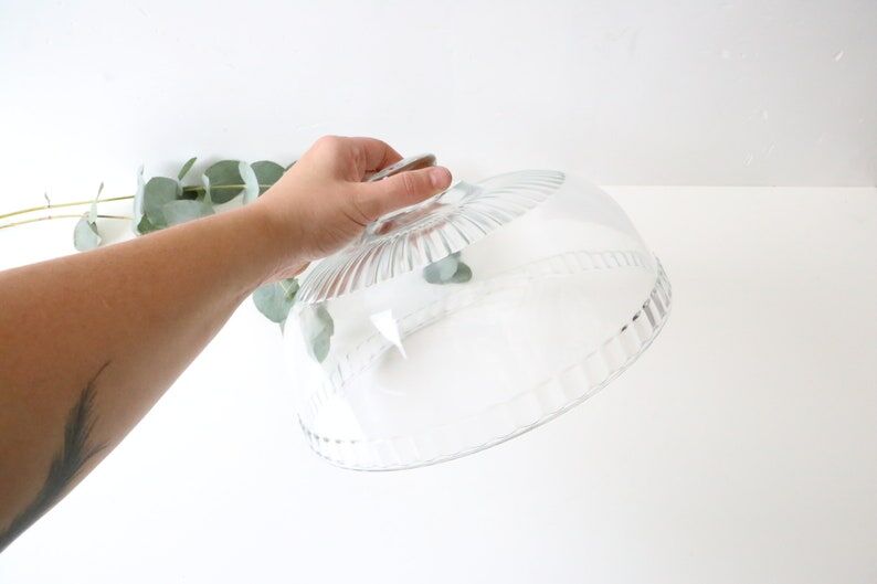 Glass cheese bell, vintage