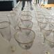Crystal glassware set with decanter.
