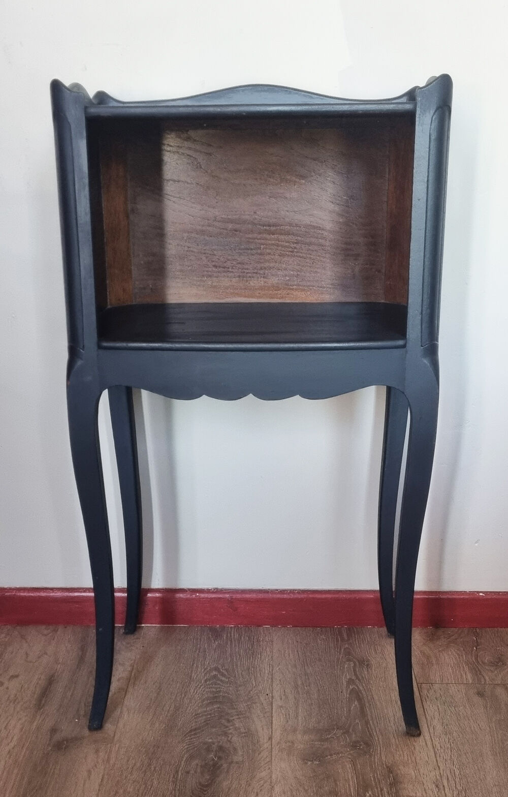 Pair of vintage bedside tables, 60s, Louis XV style, restyled