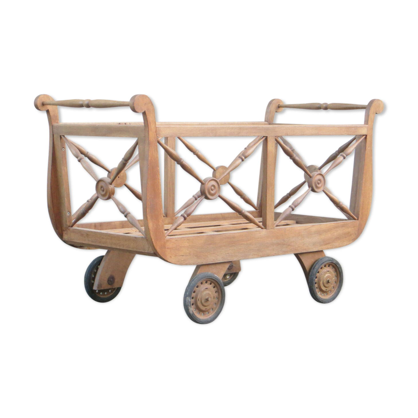 Crib in oak massif 50s vintage