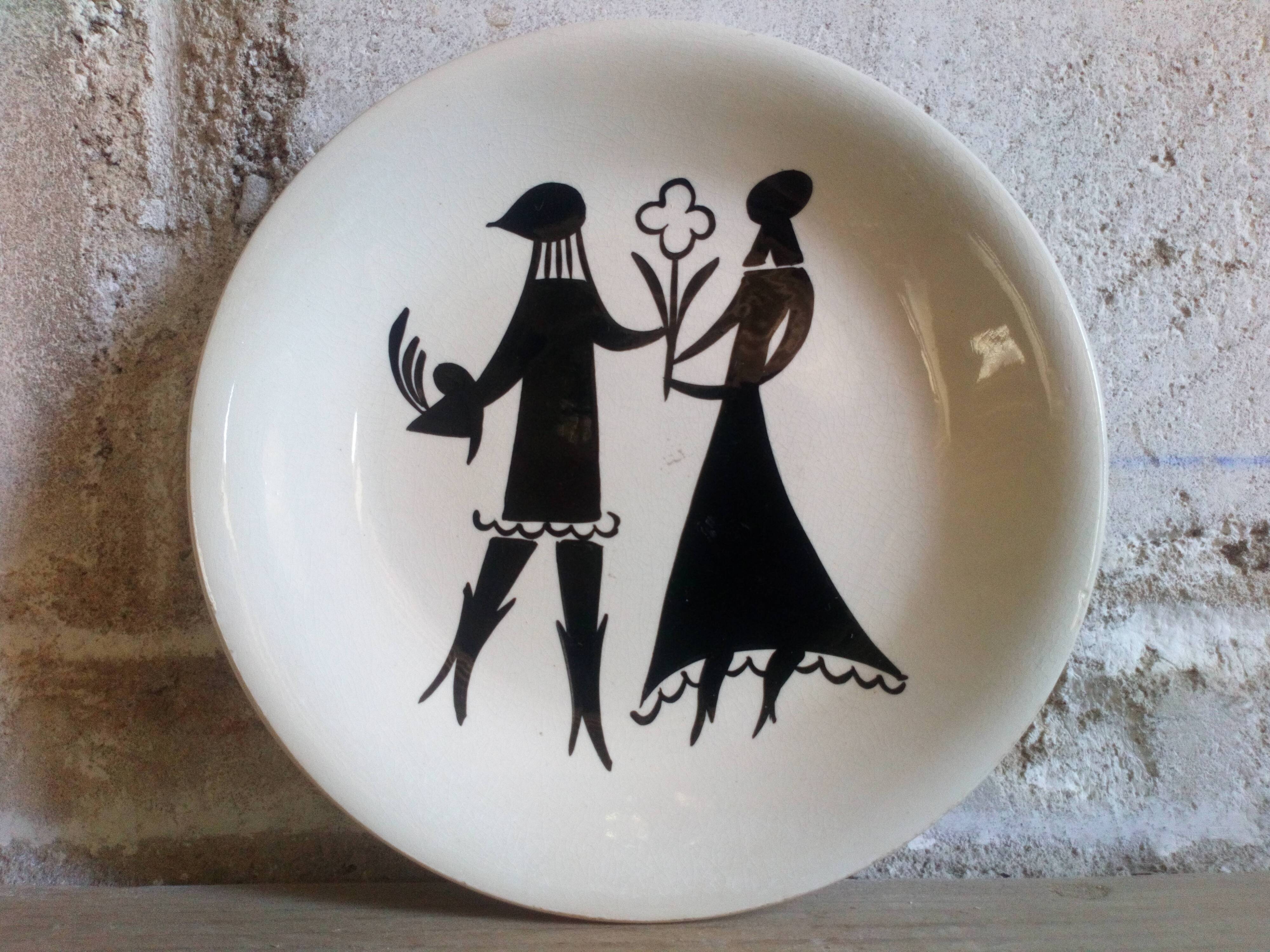 Five dessert plates Sylvestre edition of Longchamp