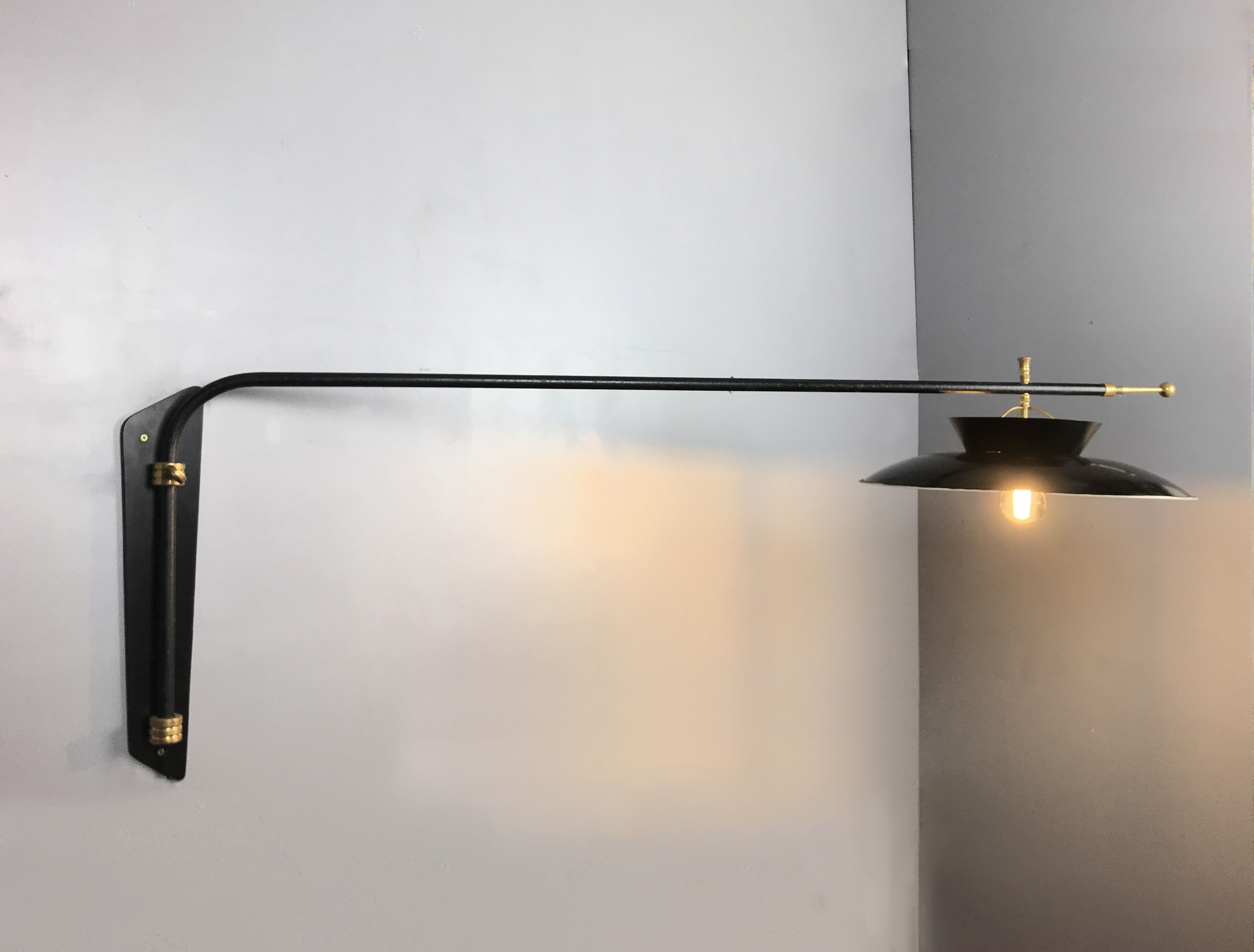 Arlus stem Wall lamp circa 1950