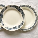 6 flat plates Terre de Fer mismatched
