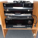 2 x Scandinavian black leather lounge chairs