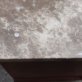 Art deco chest of drawers in oak and marble
