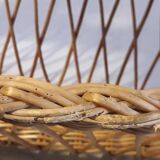Wicker side table