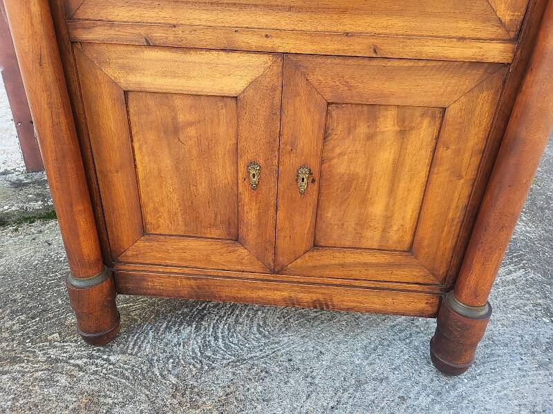 Empire secretary with detached columns in walnut from the 19th century