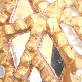 Vintage gilded mirror with glazing beads