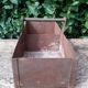 Metal crate with 2 compartments