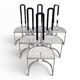 Ensemble de 6 chaises de salle à manger Allmilmö postmodernes, 1980
