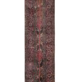 Vintage Turkish Oushak Rug Handwoven 65x407 cm