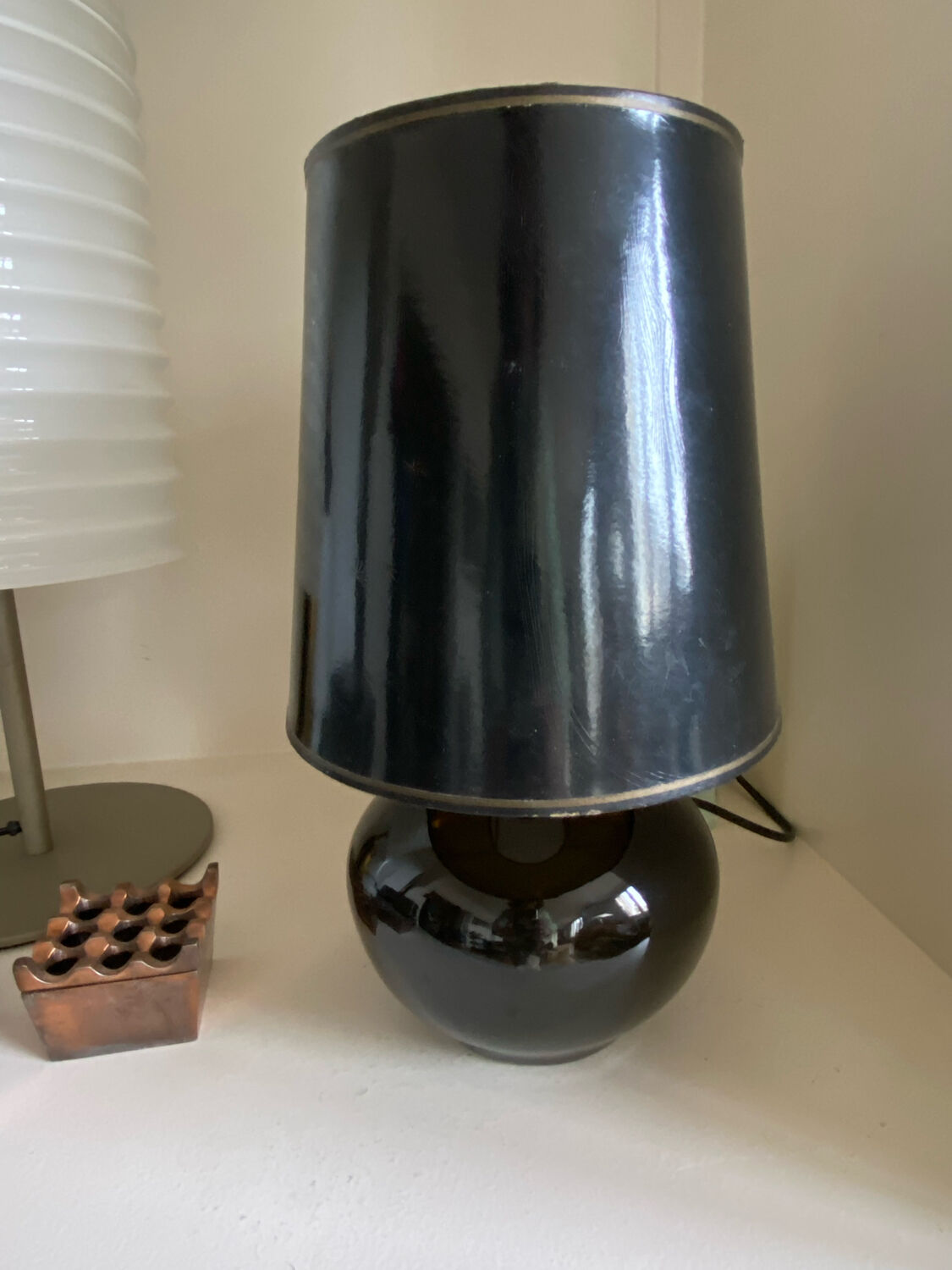 Black ceramic lamp max idlas antique