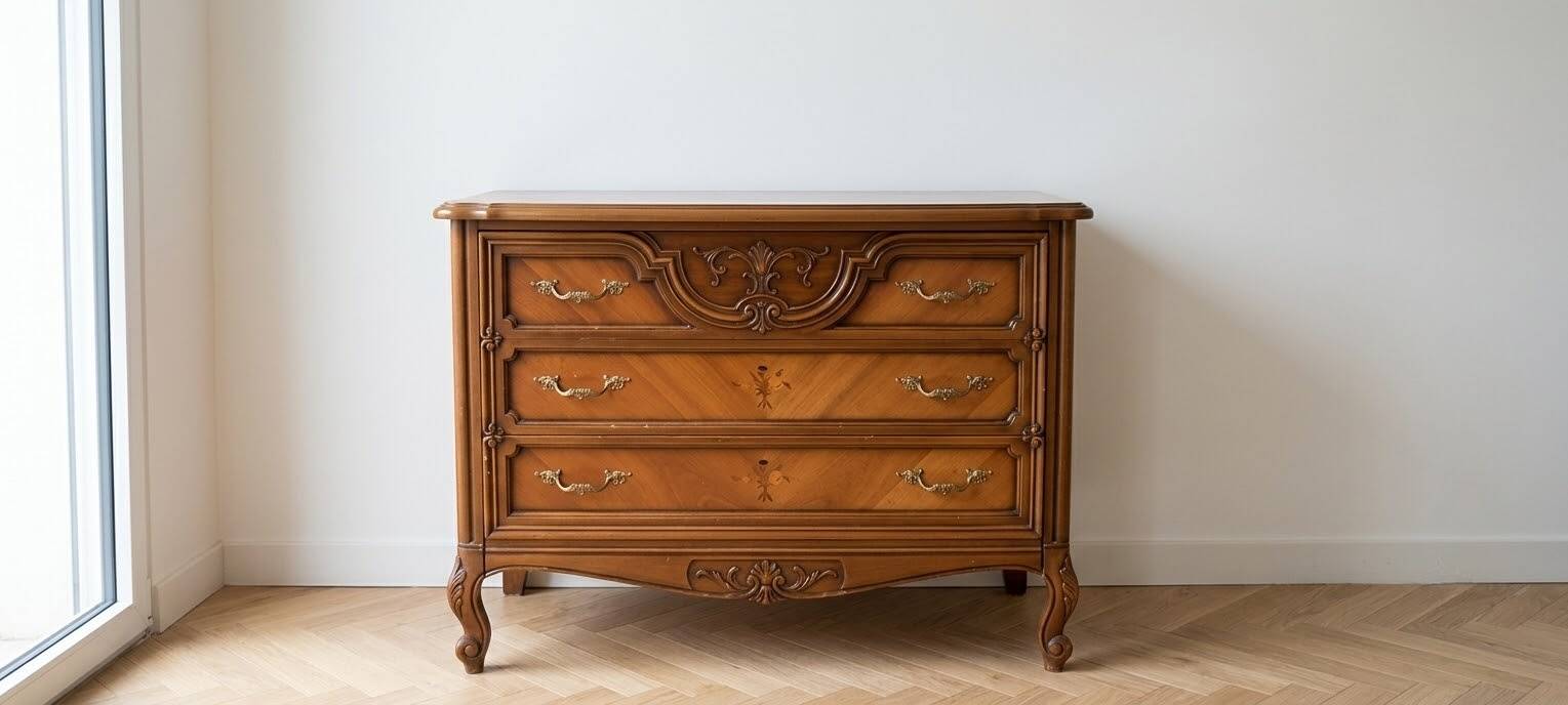 Antique wooden chest of drawers