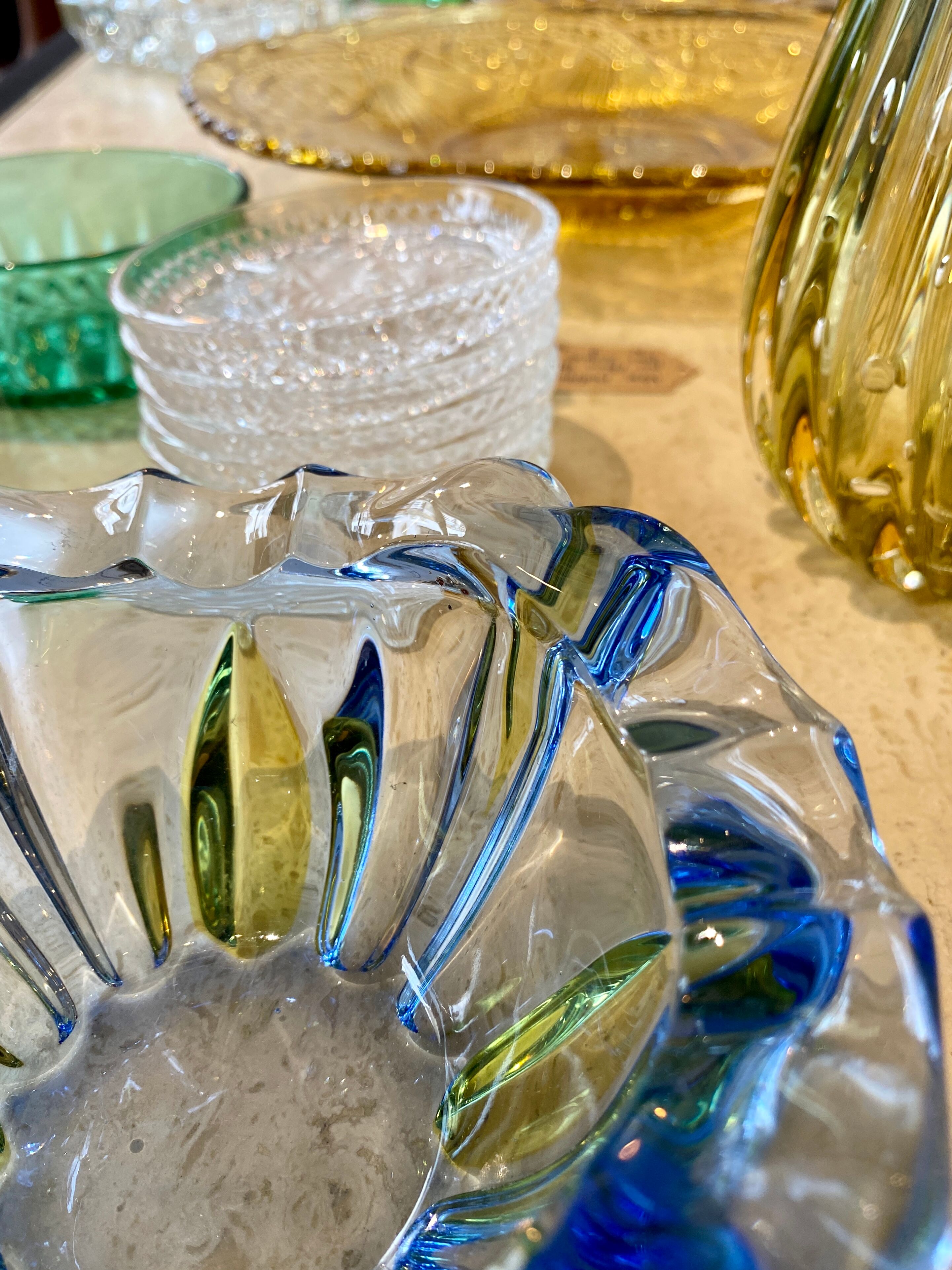 Two-tone Murano ashtray