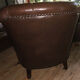 Fauteuil Club en cuir marron
