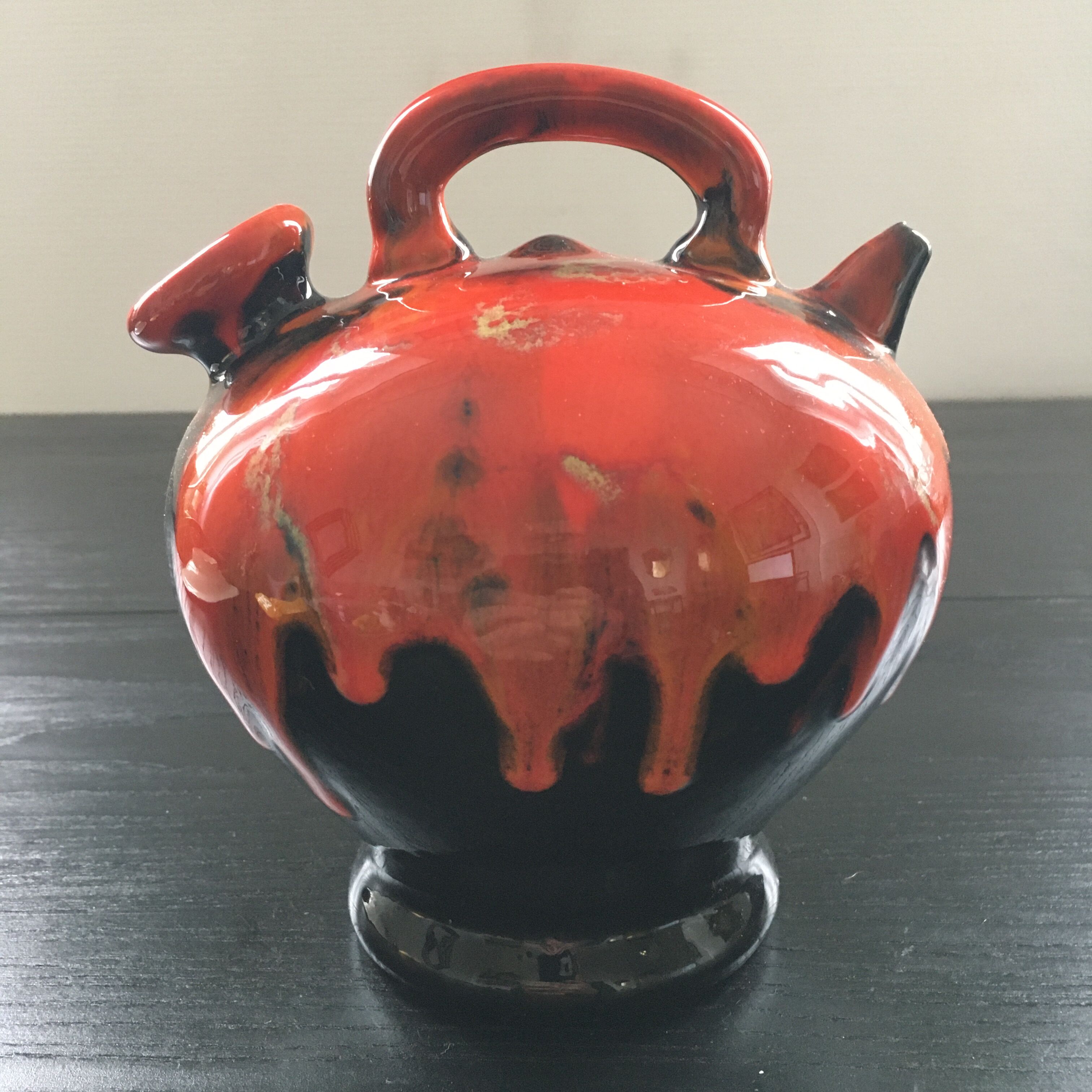 Chevrette coulures orange