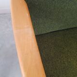 Pair of vintage Scandinavian beech armchairs
