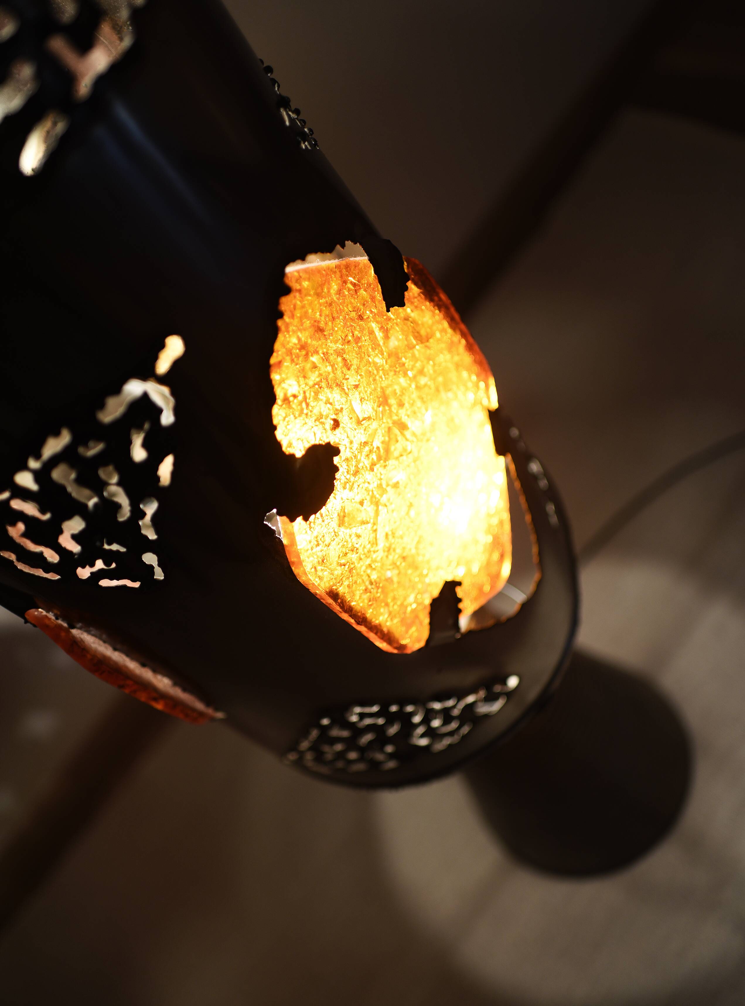 Brutalist ceramic lamp from Accolay