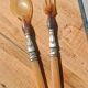 Antique horn salad servers
