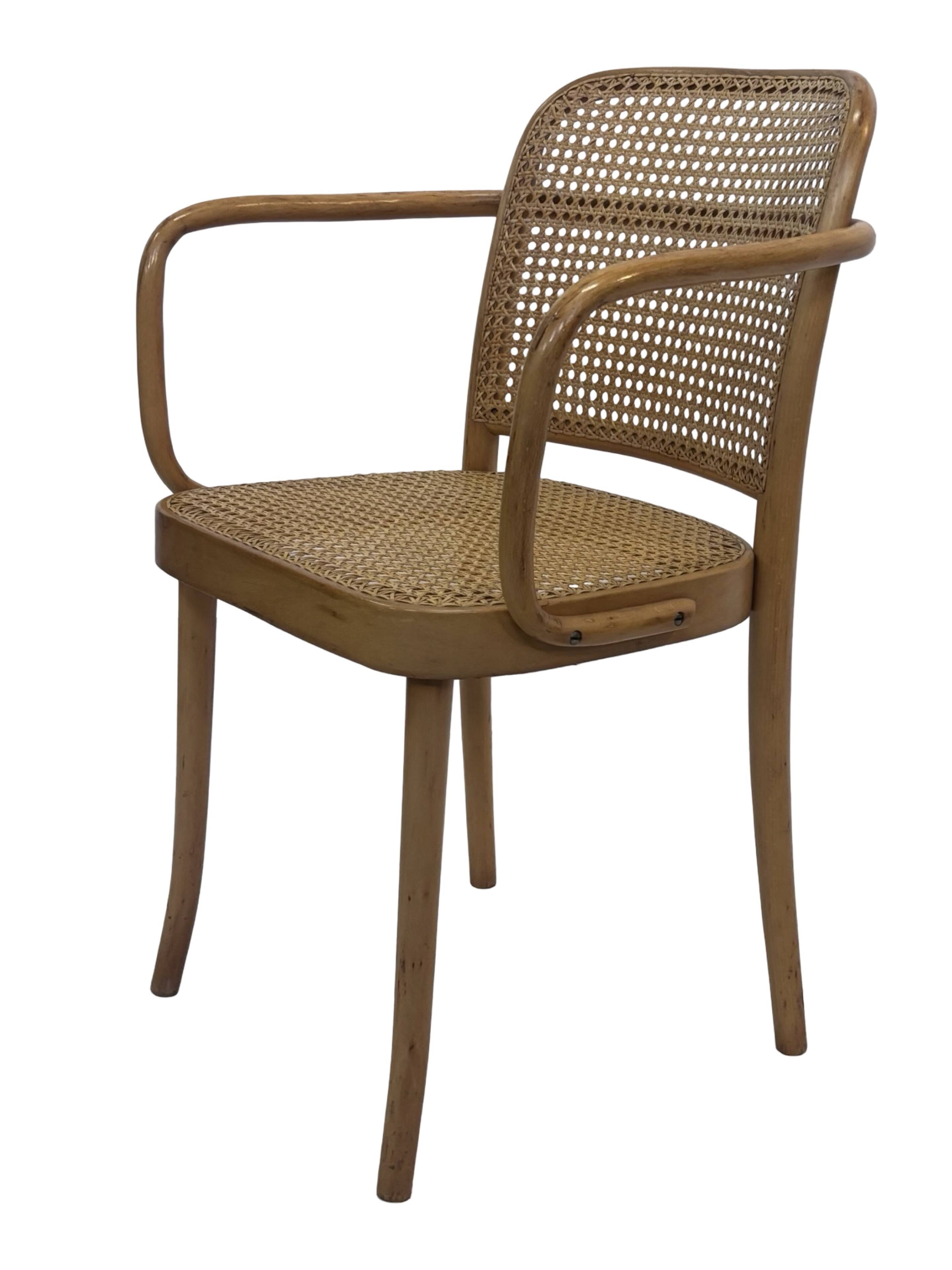 Chaise vintage modèle 811 / Chaise de Prague par Josef Hoffmann pour Ligna FMG 1950