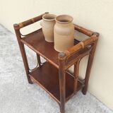 Vintage rattan bedside table