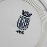 3 flat ironware plates, "Jane" model, Saint Amand