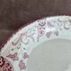 Antique compote dish Terre de fer Longwy Rambouillet model – burgundy decoration
