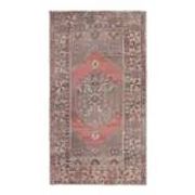 1970s Turkish Oushak Handmade Wool Cotton Brown Runner Rug 108x193