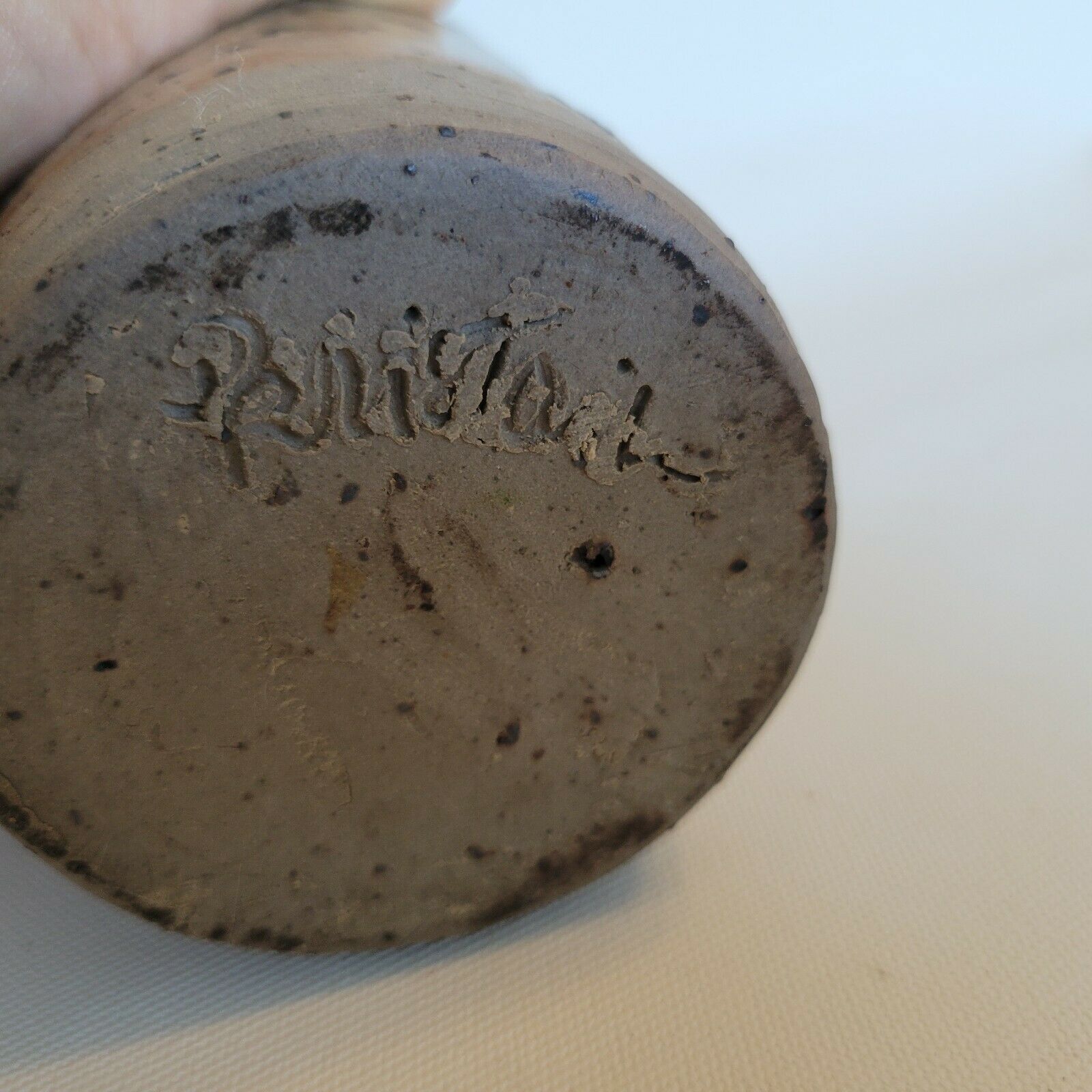 Ceramic ceramic bottle sandstone signed