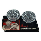 Set of 2 Arques crystal tealight holders - Royal Collection