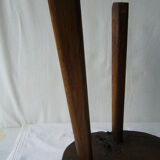 Walnut tripod cowhock stool