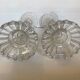Pair of old twisted candlesticks with diamond tips.