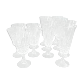 Lot de 12 verres en cristal ciselé