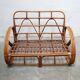 Vintage rattan pretzel sofa