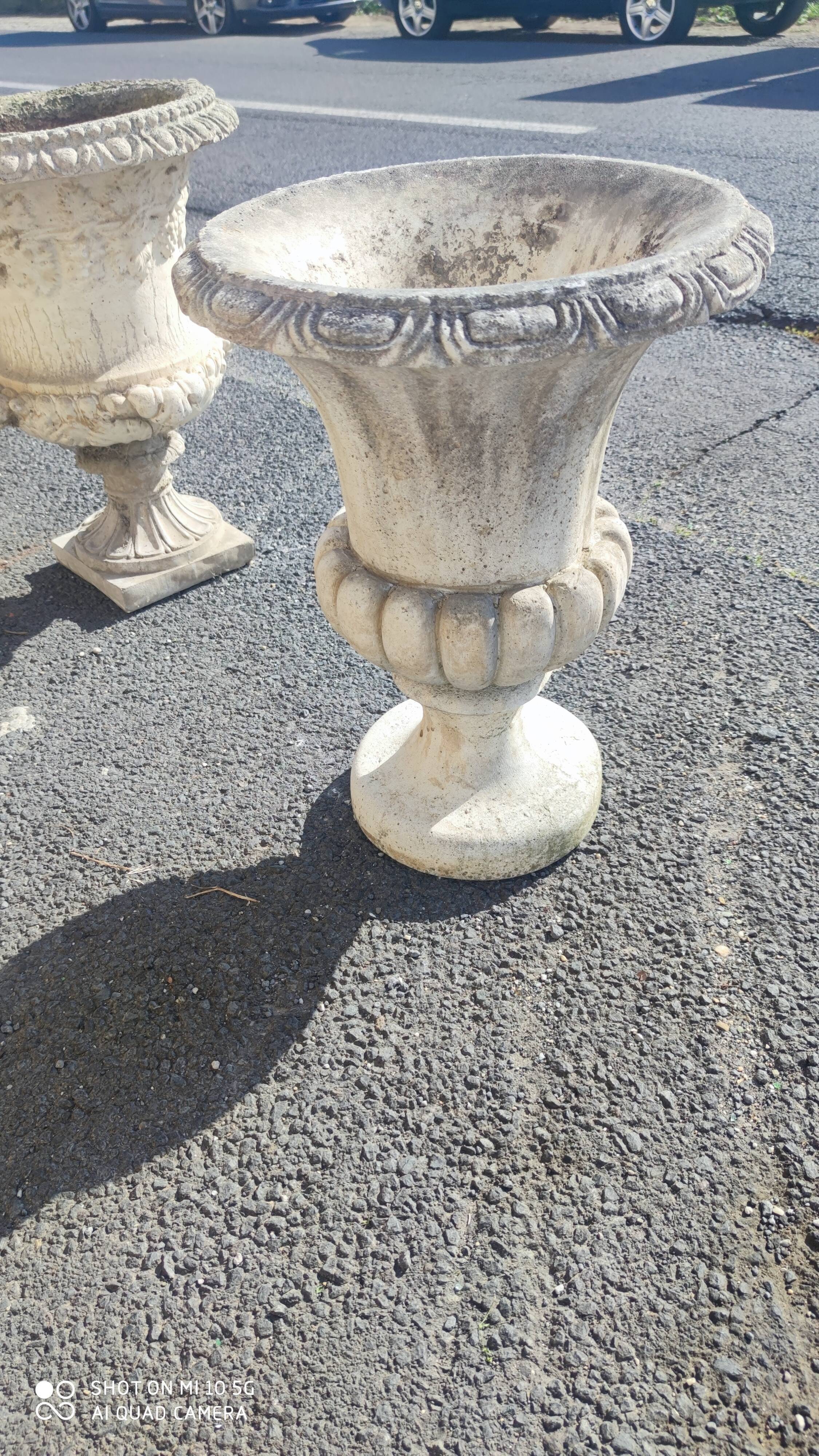 Medici vase in reconstituted stone, circa 1950