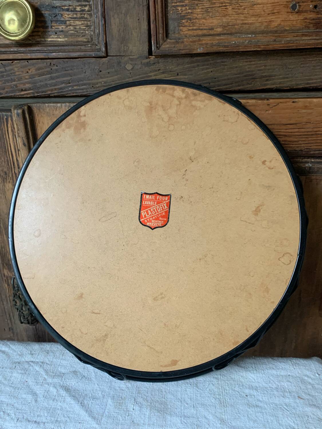 Yellow glass tray 1960 Plastofix