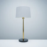 Scandinavian lamp in brass and marble circa 1950
