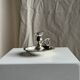 Pair of small antique silver-plated candlesticks D12 H8